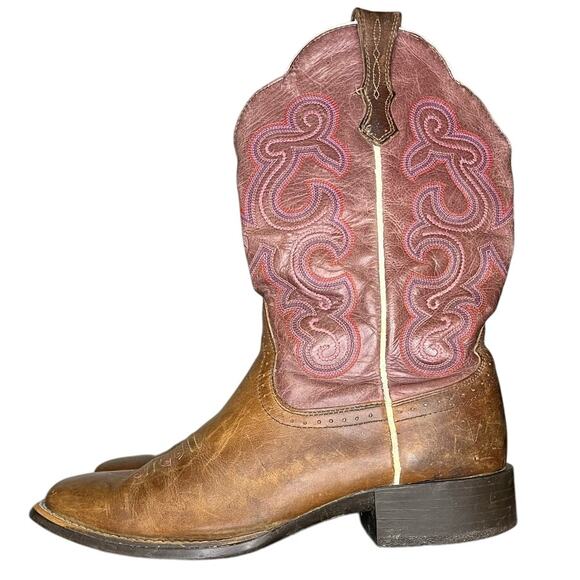 Ariat Shoes - Women's Ariat Quickdraw 10004719 Leather Cowgirl Western Boot Size 9B Brown